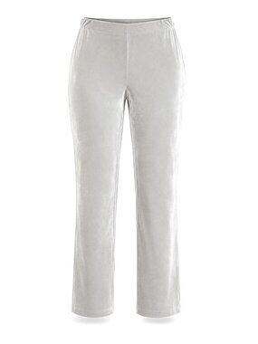 Chicos Travelers Size 1 Silver Wide Leg Pull On Pants Travel Ready Style Comfort